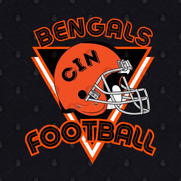 Cincinnati Football Vintage Style by Borcelle Vintage Apparel 